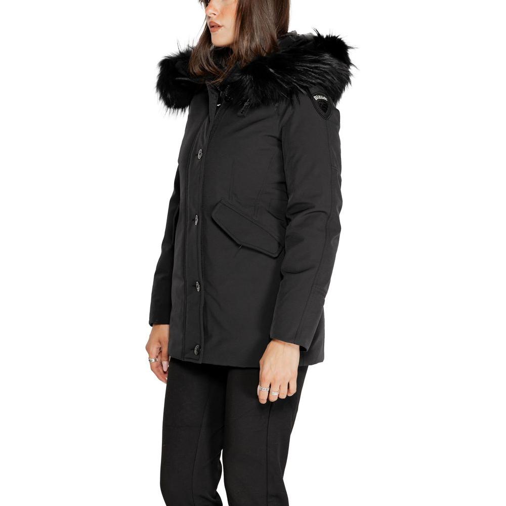 Blauer Black Polyester Jackets & Coat Blauer Black