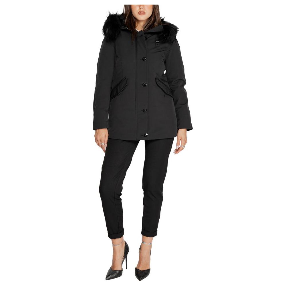 Blauer Black Polyester Jackets & Coat Blauer Black
