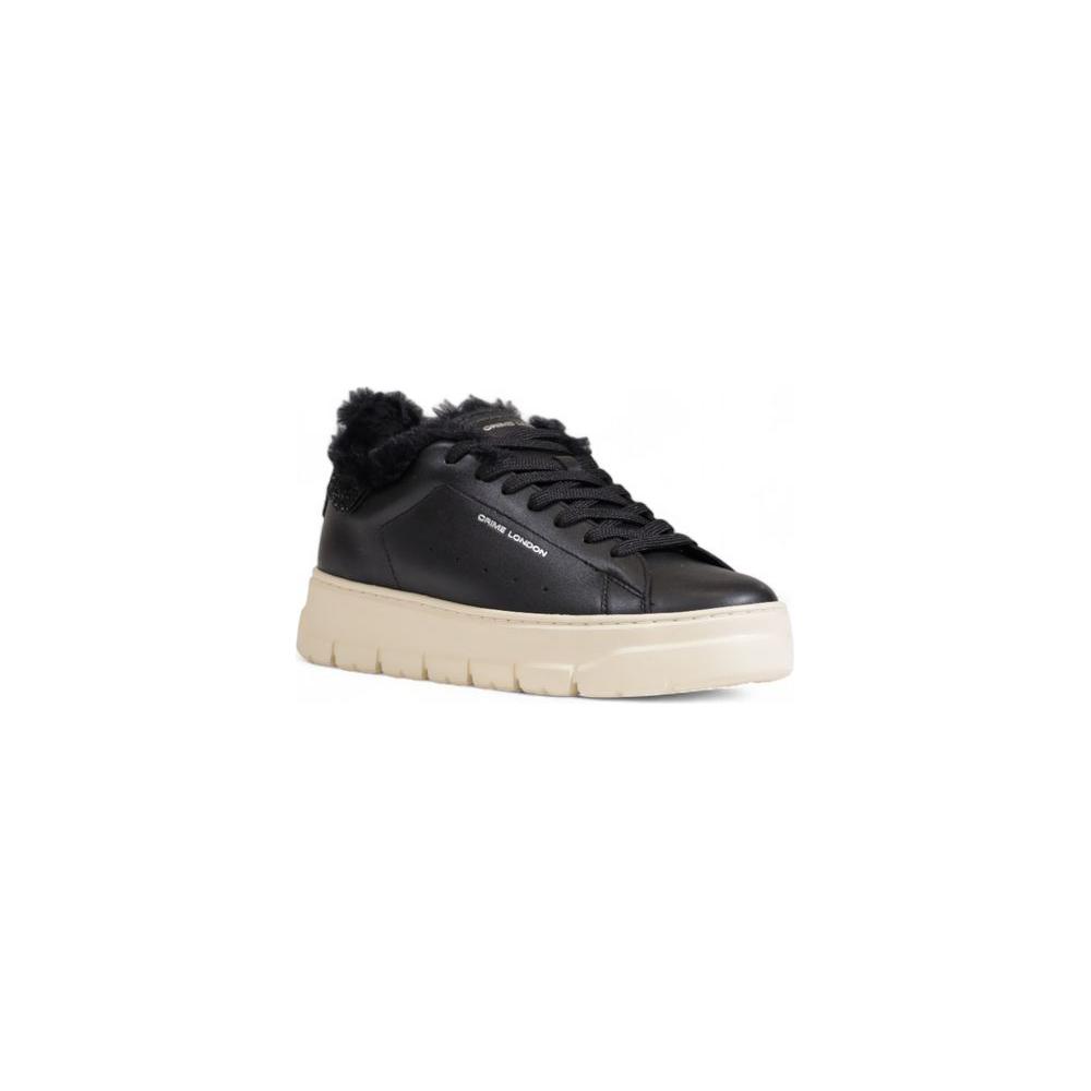 Crime London Black Leather Sneaker Crime London Dark Slate Gray