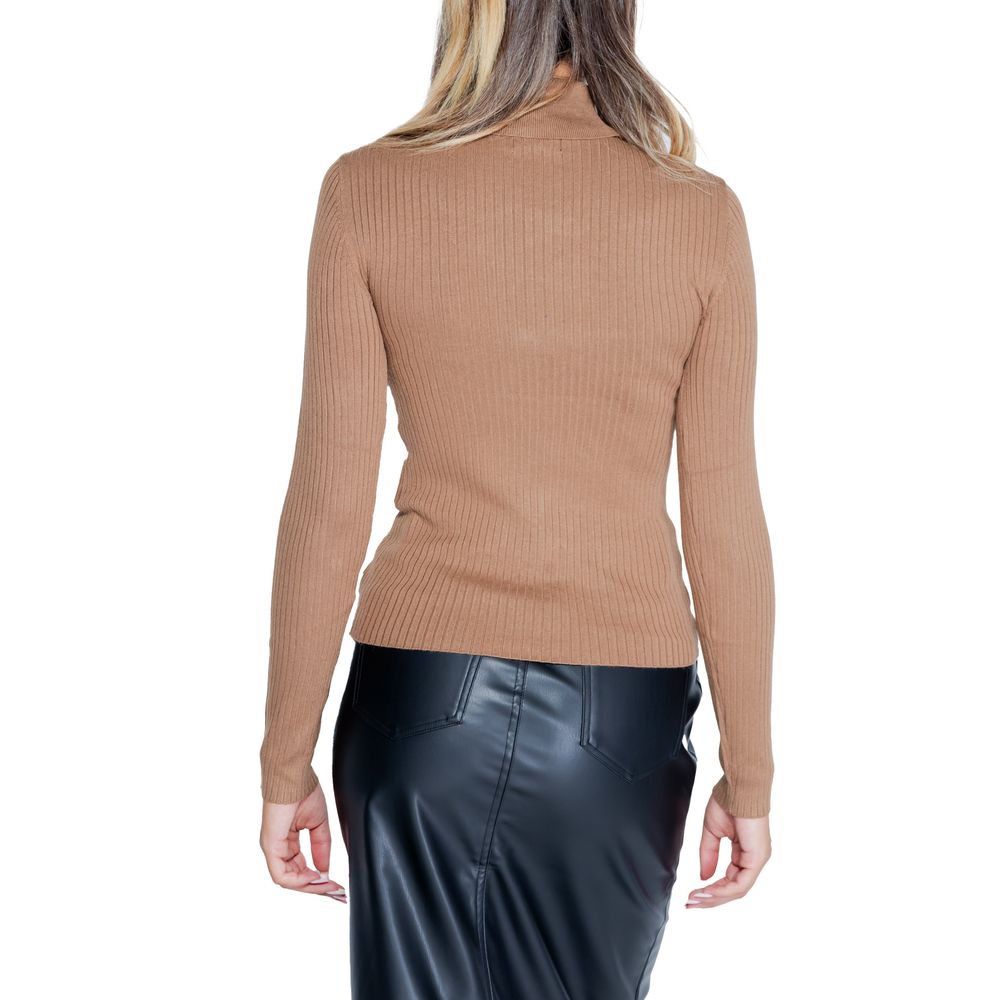 Jacqueline De Yong Brown Viscose Tops & T-Shirt Jacqueline De Yong Rosy Brown