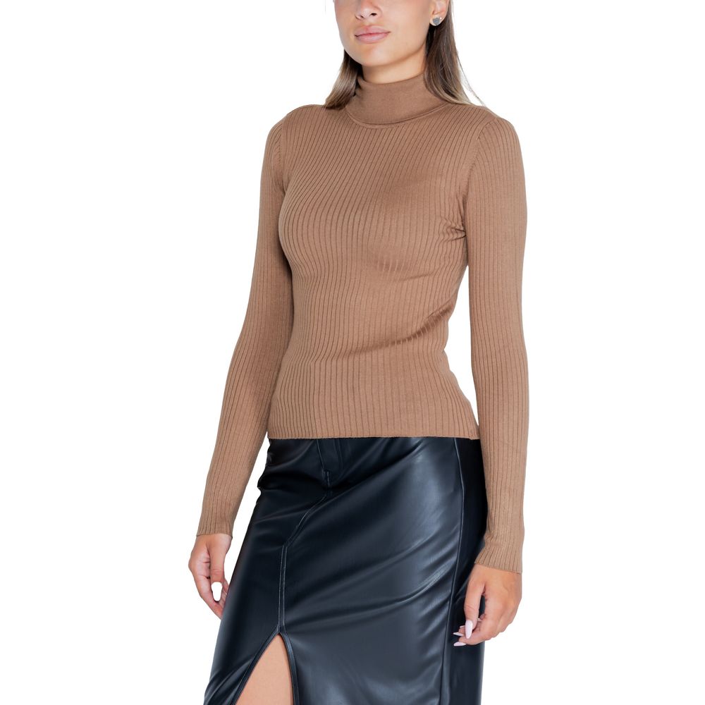 Jacqueline De Yong Brown Viscose Tops & T-Shirt Jacqueline De Yong Rosy Brown