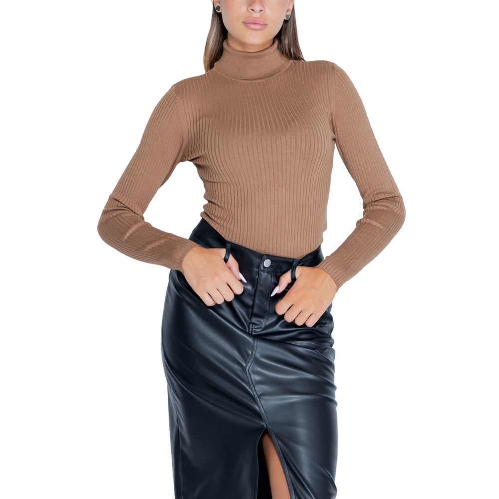 Jacqueline De Yong Brown Viscose Tops & T-Shirt Jacqueline De Yong Rosy Brown