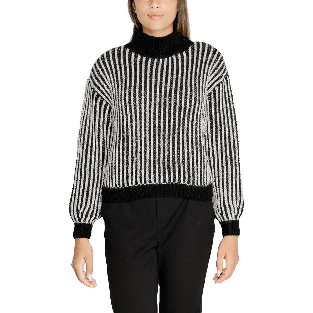 Jacqueline De Yong Black Polyester Sweater Jacqueline De Yong Dark Slate Gray