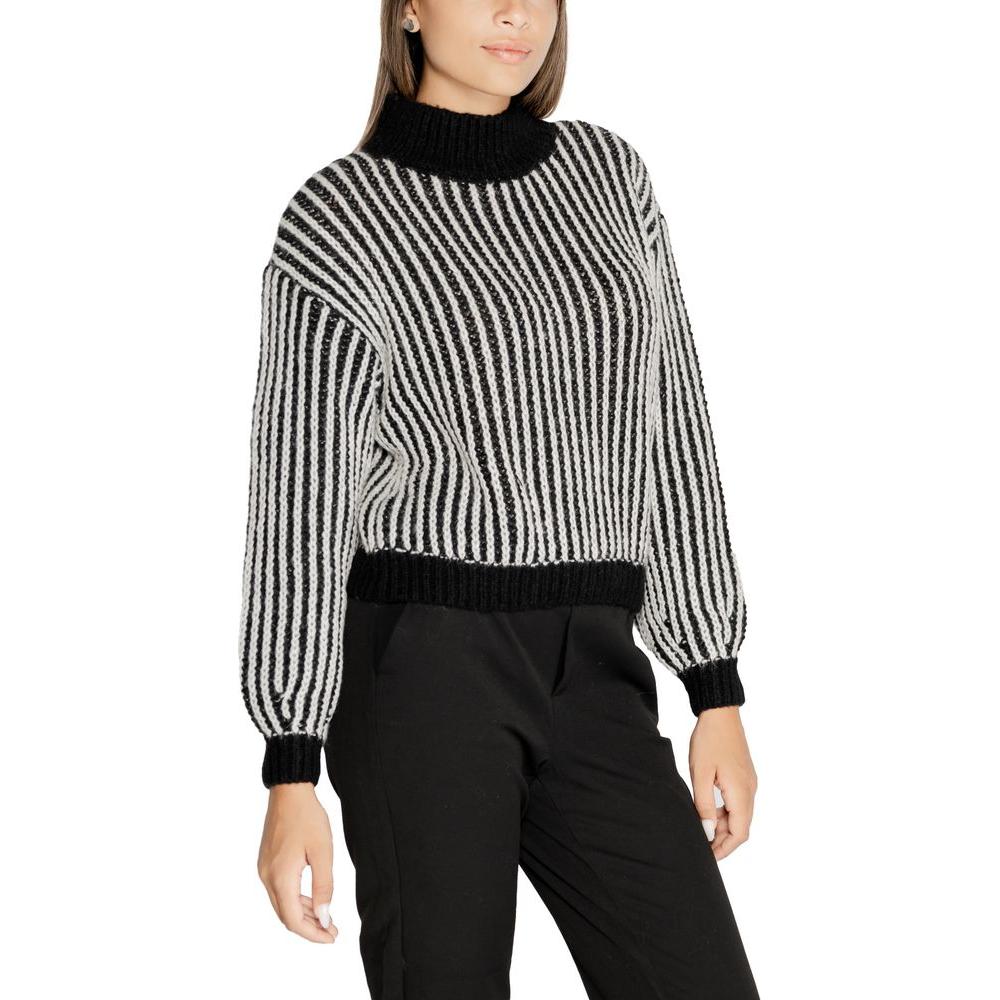 Jacqueline De Yong Black Polyester Sweater Jacqueline De Yong Dark Slate Gray