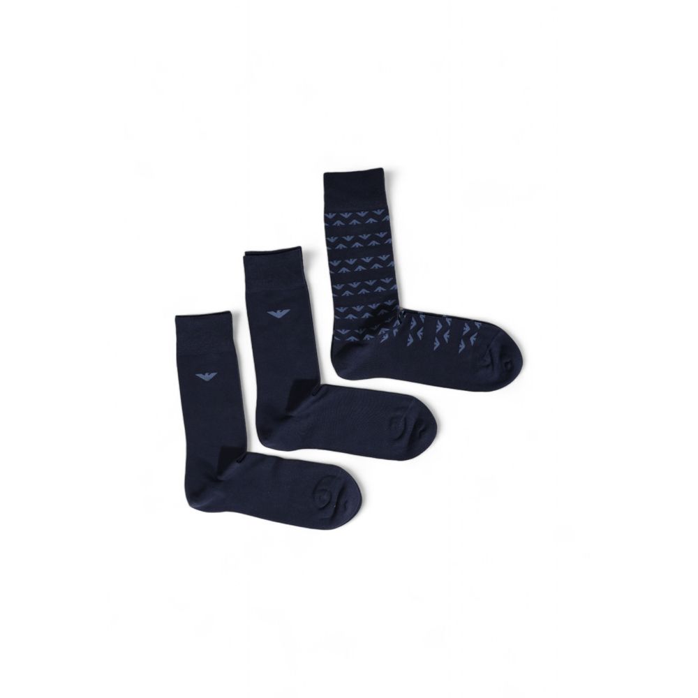 Emporio Armani Underwear Blue Cotton Sock Emporio Armani Underwear Dark Slate Gray