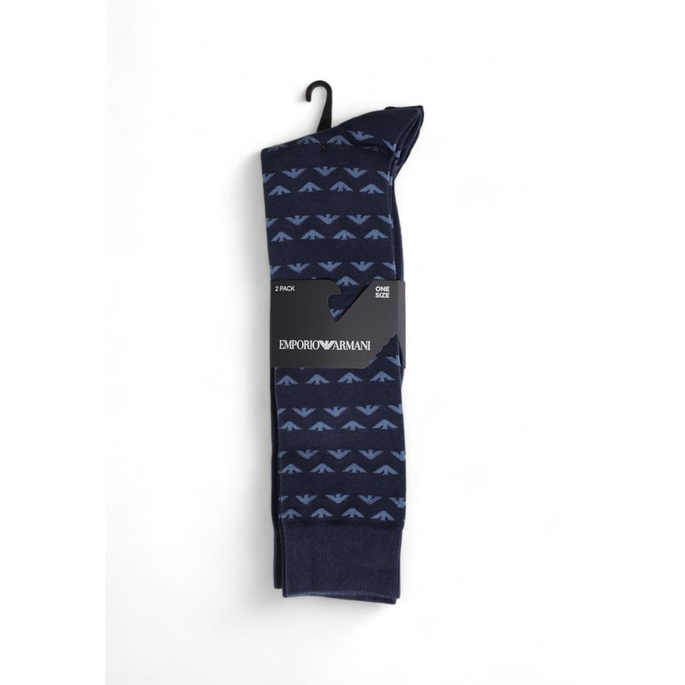 Emporio Armani Underwear Blue Cotton Sock Emporio Armani Underwear Dark Slate Gray