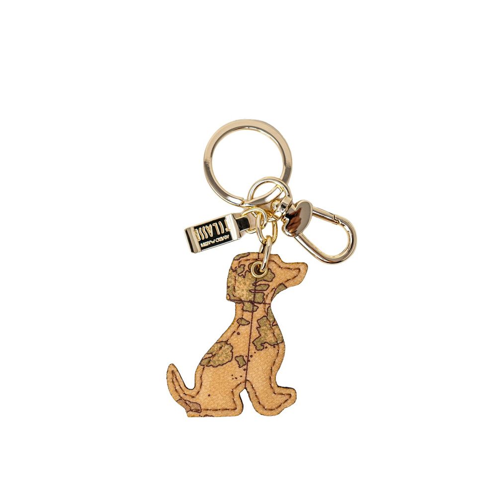 Alviero Martini Prima Classe Beige Leather Keychain Alviero Martini Prima Classe Dark Khaki
