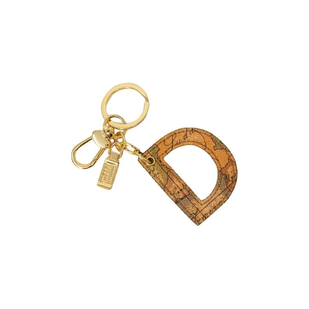 Alviero Martini Prima Classe Beige Leather Keychain Alviero Martini Prima Classe Sienna