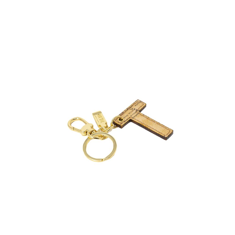 Alviero Martini Prima Classe Beige Leather Keychain Alviero Martini Prima Classe Tan