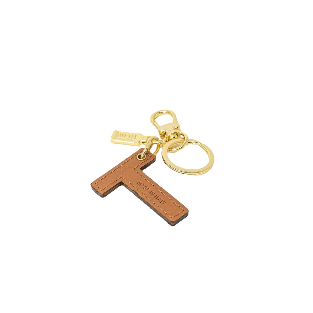 Alviero Martini Prima Classe Beige Leather Keychain Alviero Martini Prima Classe Dark Khaki