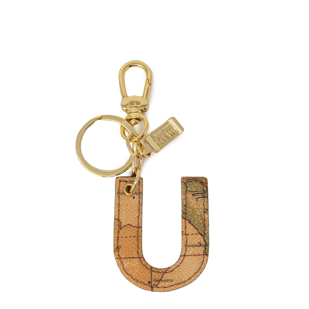 Alviero Martini Prima Classe Beige Leather Keychain Alviero Martini Prima Classe Dark Khaki
