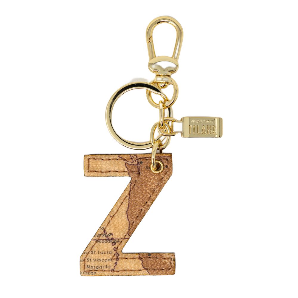 Alviero Martini Prima Classe Beige Leather Keychain Alviero Martini Prima Classe Dark Khaki