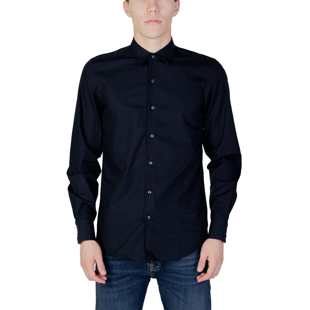 Antony Morato Blue Cotton Shirt Antony Morato Black