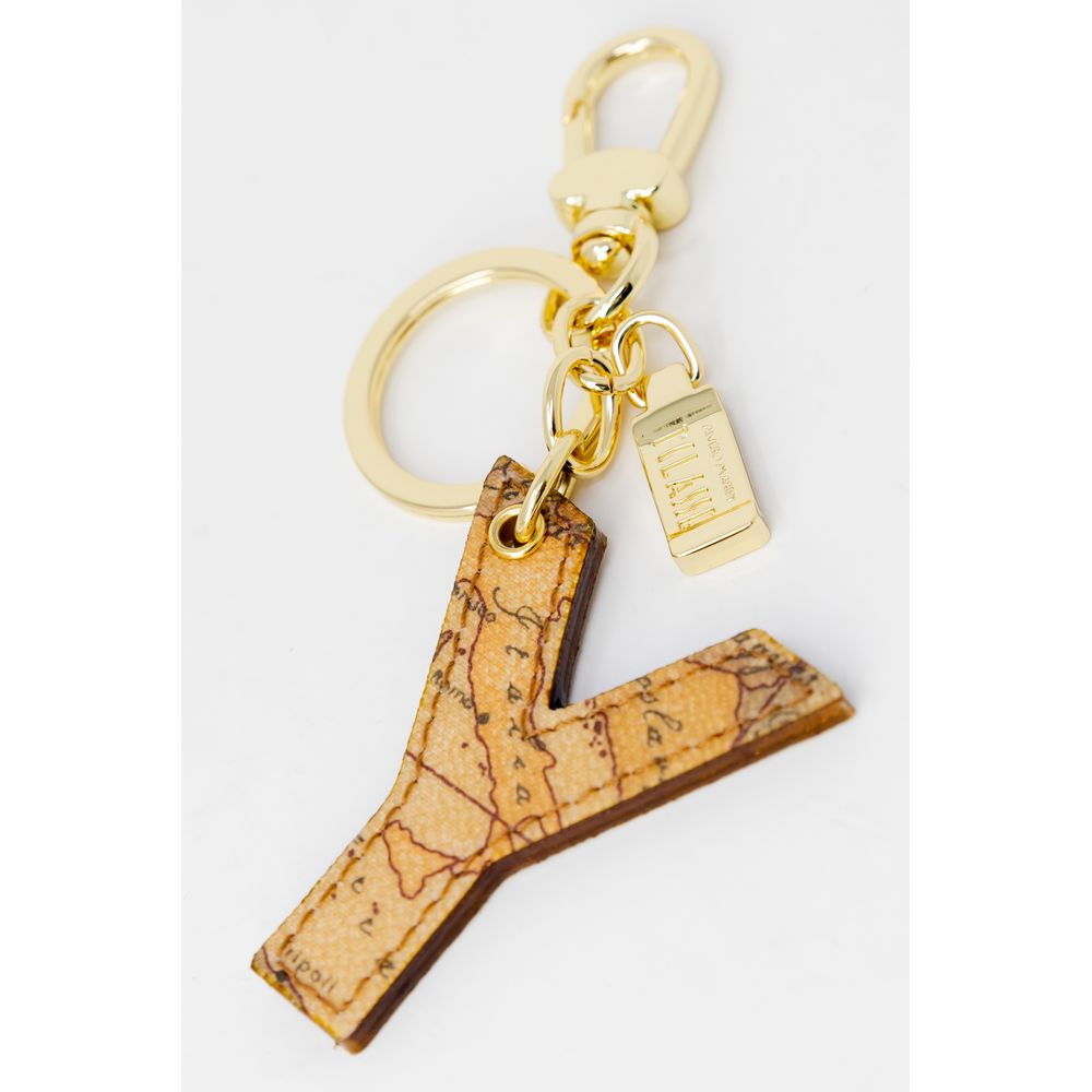 Alviero Martini Prima Classe Beige Artificial Leather Keychain Alviero Martini Prima Classe Antique White