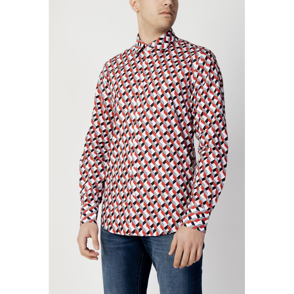 Antony Morato Red Cotton Shirt Antony Morato Light Gray