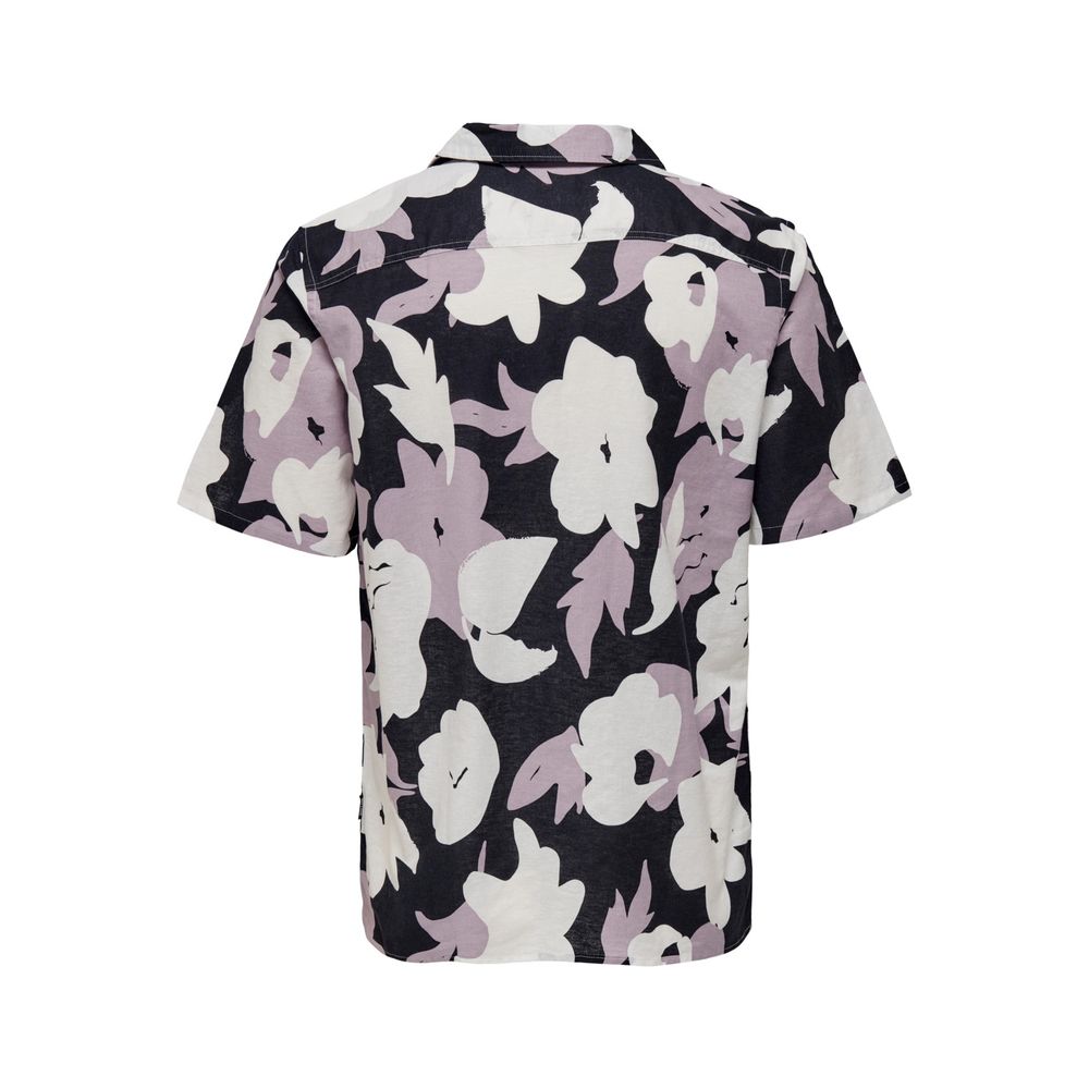 Only & Sons Purple Linen Shirt Only & Sons Gray