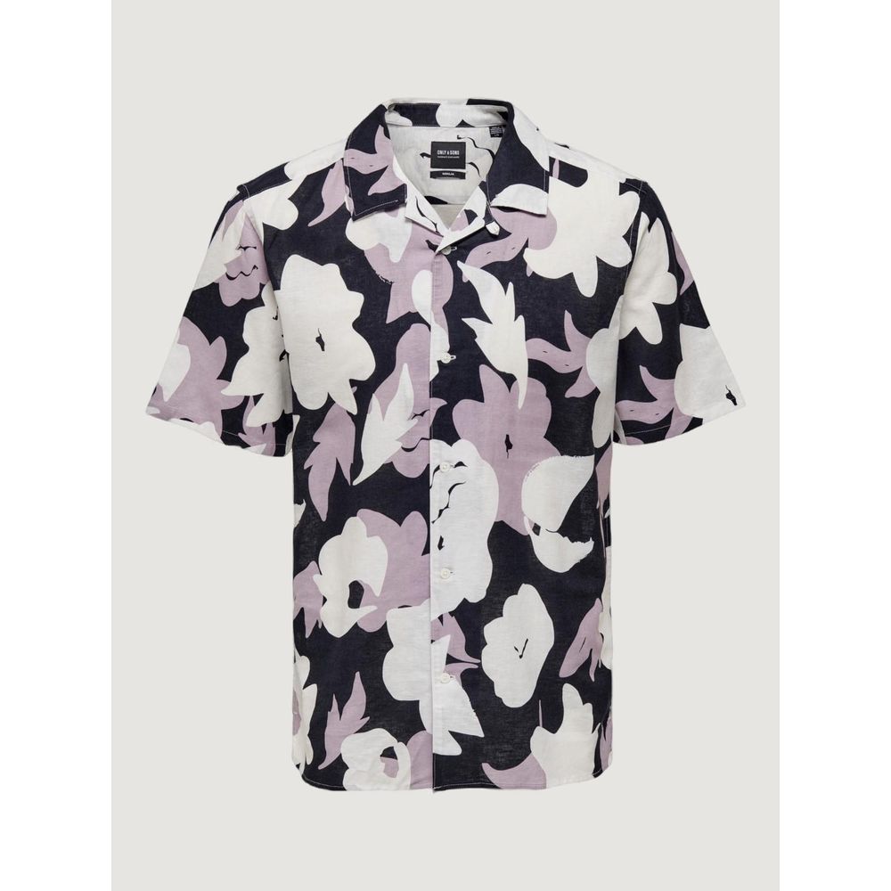Only & Sons Purple Linen Shirt Only & Sons Light Gray
