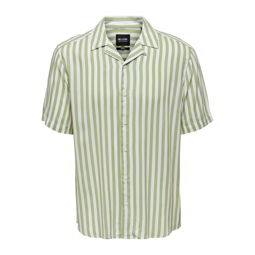 Only & Sons Green Viscose Shirt Only & Sons Gray