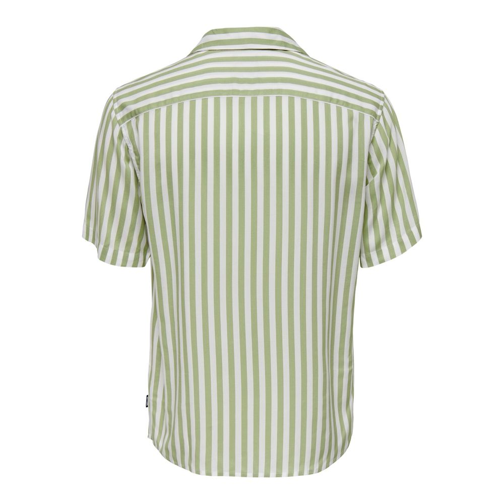 Only & Sons Green Viscose Shirt Only & Sons Gray