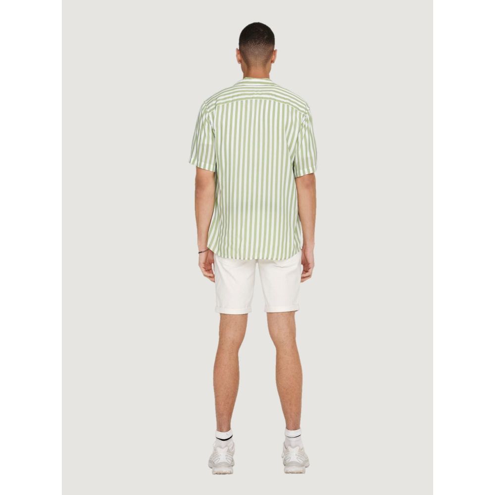 Only & Sons Green Viscose Shirt Only & Sons Light Gray