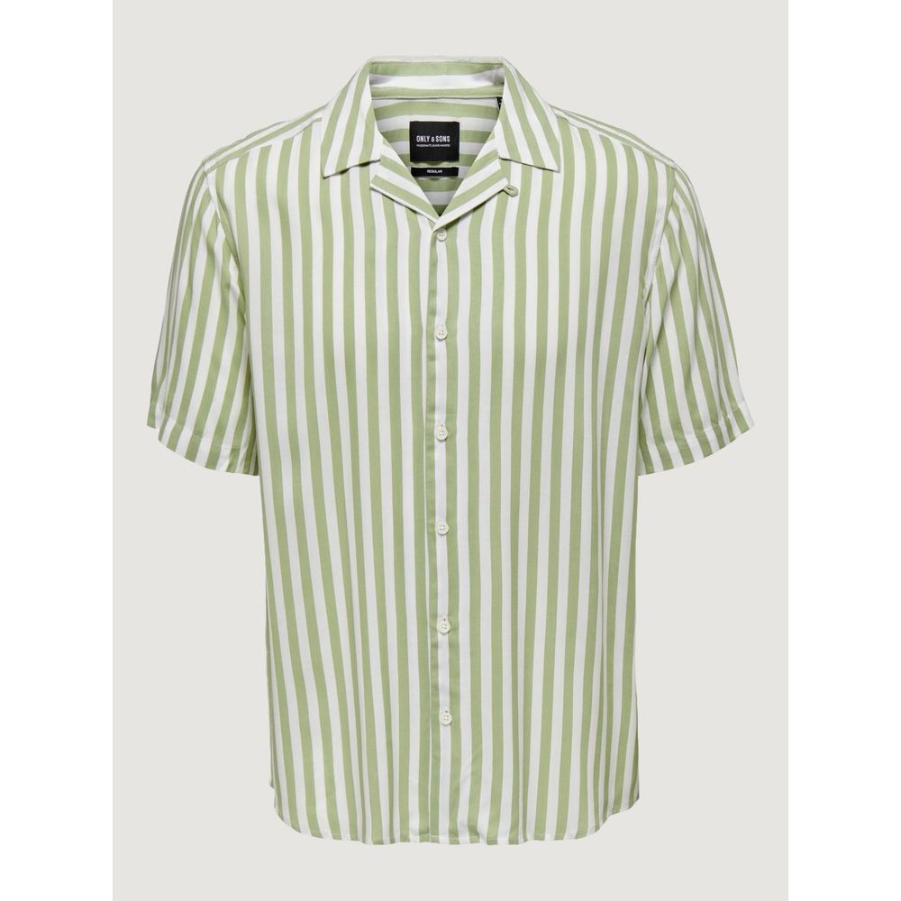 Only & Sons Green Viscose Shirt Only & Sons Light Gray