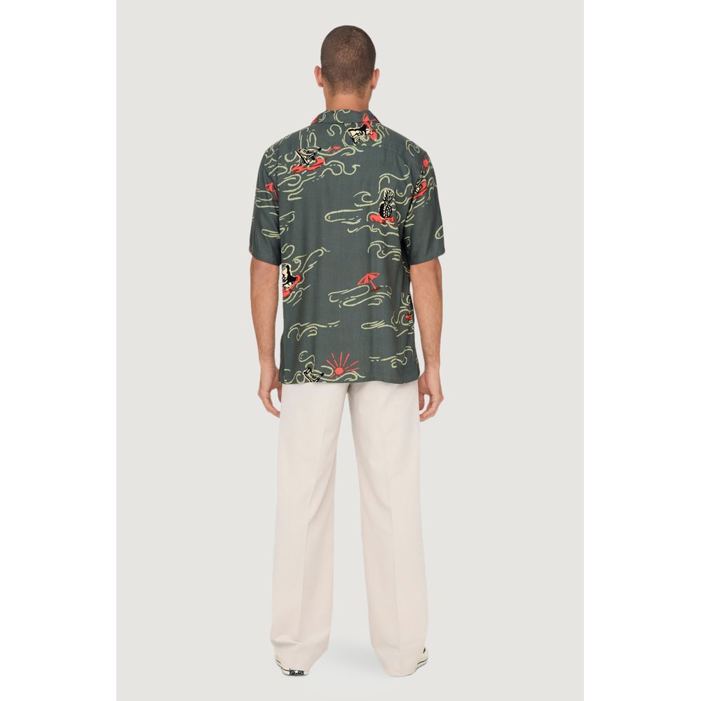 Only & Sons Green Viscose Shirt Only & Sons Light Gray