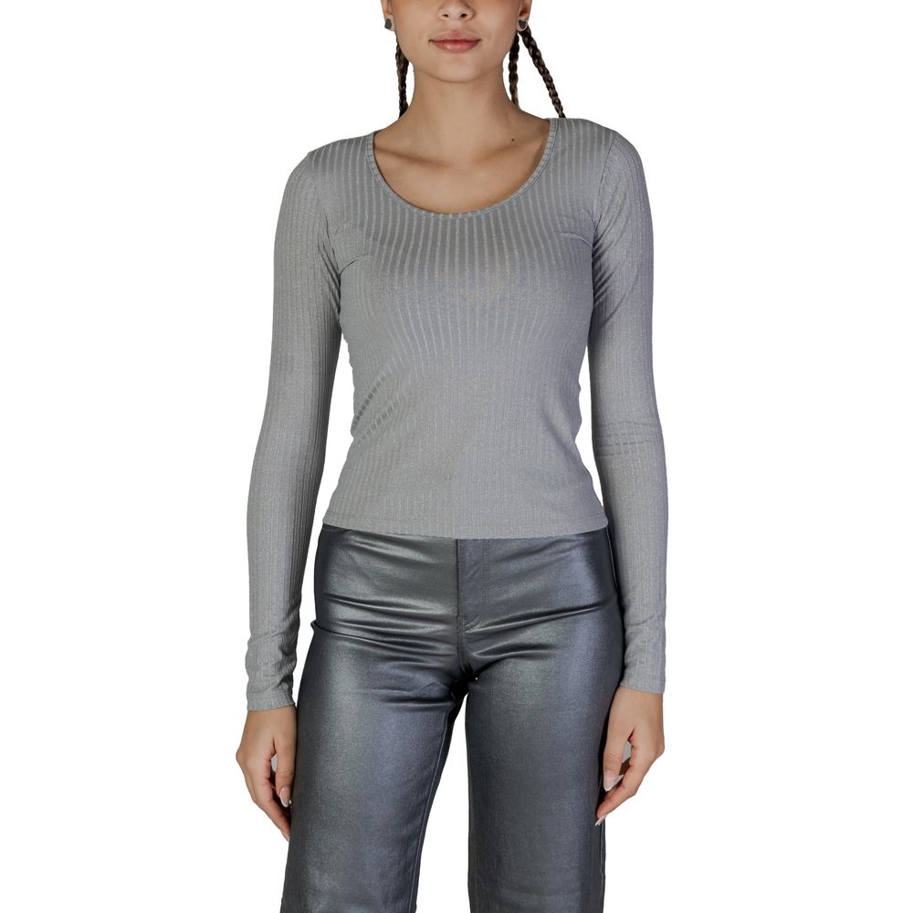 Vero Moda Silver Recycled Polyester Tops & T-Shirt Vero Moda Slate Gray