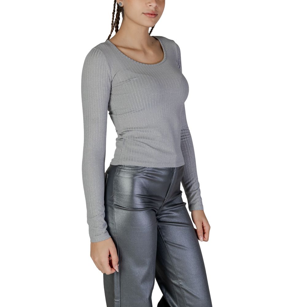 Vero Moda Silver Recycled Polyester Tops & T-Shirt Vero Moda Slate Gray