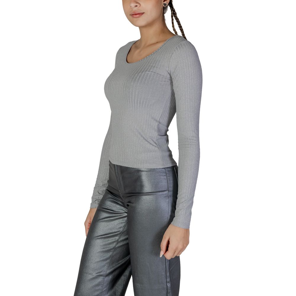 Vero Moda Silver Recycled Polyester Tops & T-Shirt Vero Moda Slate Gray