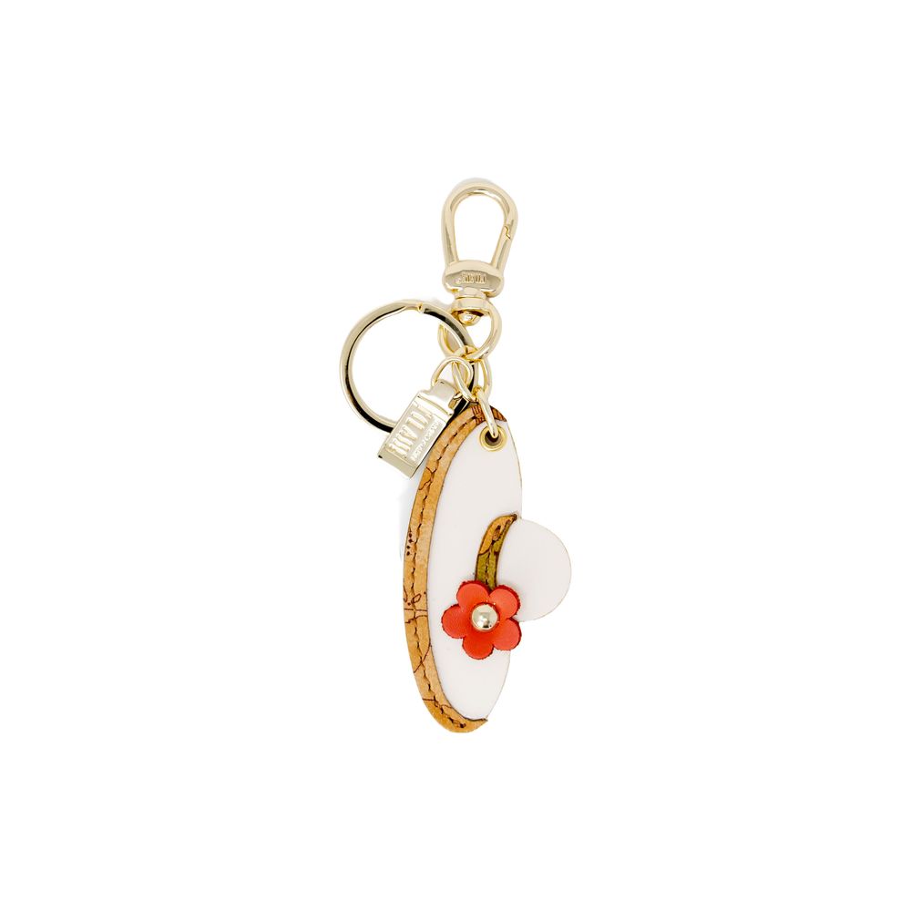 Alviero Martini Prima Classe Beige Polyester Keychain Alviero Martini Prima Classe Antique White