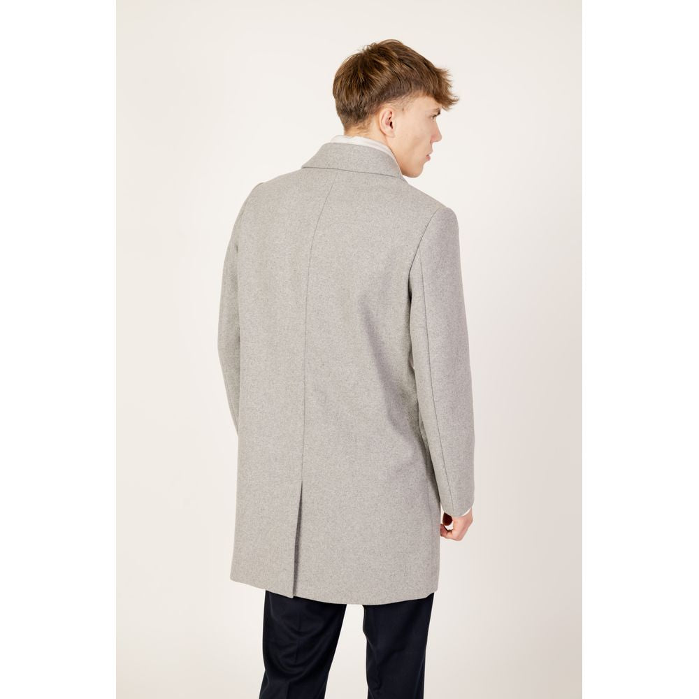 Antony Morato Gray Polyester Jacket Antony Morato Light Gray
