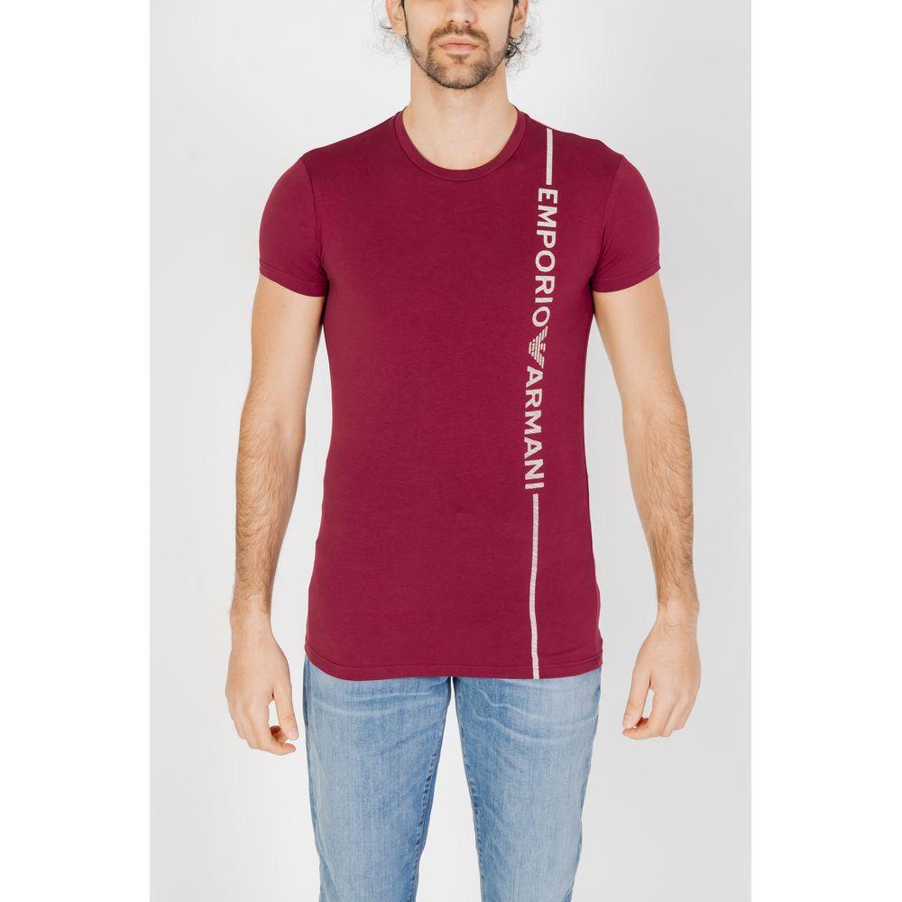 Emporio Armani Underwear Bordeaux Cotton T-Shirt Emporio Armani Underwear Brown