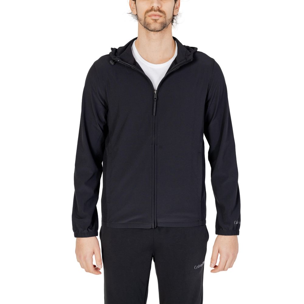 Calvin Klein Sport Black Polyester Jacket Calvin Klein Sport Dark Slate Gray
