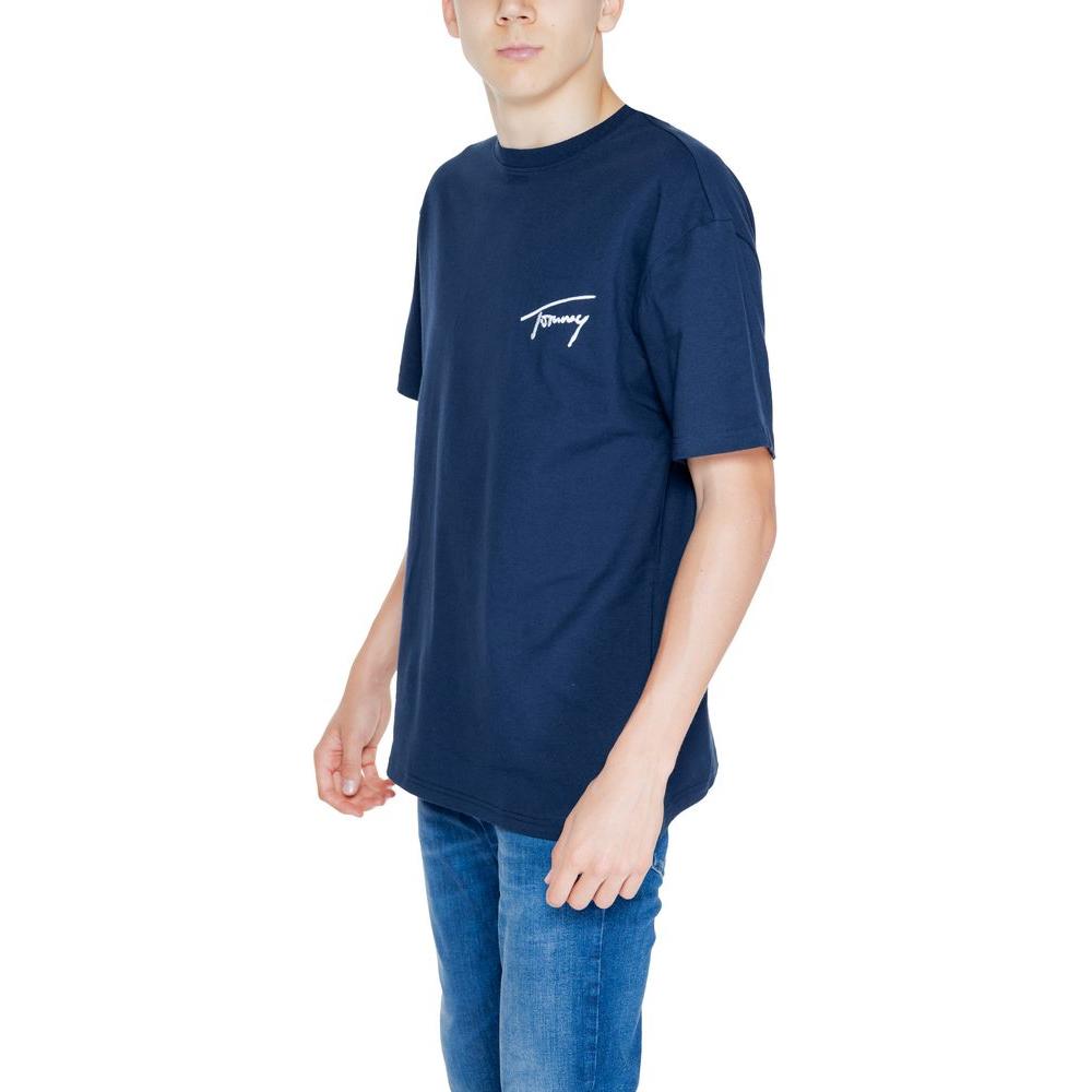 Tommy Hilfiger Jeans Blue Cotton T-Shirt Tommy Hilfiger Jeans Dark Slate Gray