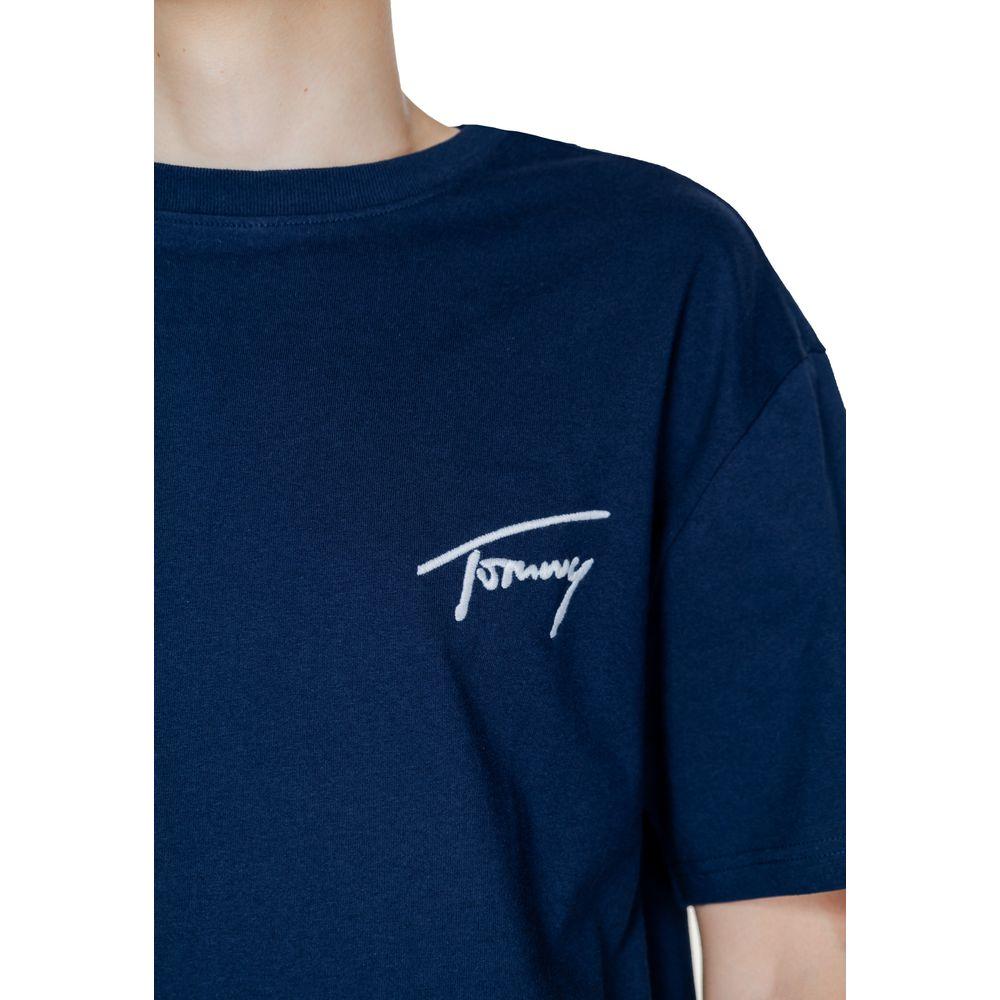 Tommy Hilfiger Jeans Blue Cotton T-Shirt Tommy Hilfiger Jeans Midnight Blue