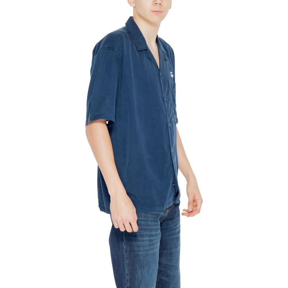 Tommy Hilfiger Jeans Blue Lyocell Shirt Tommy Hilfiger Jeans Dark Slate Gray