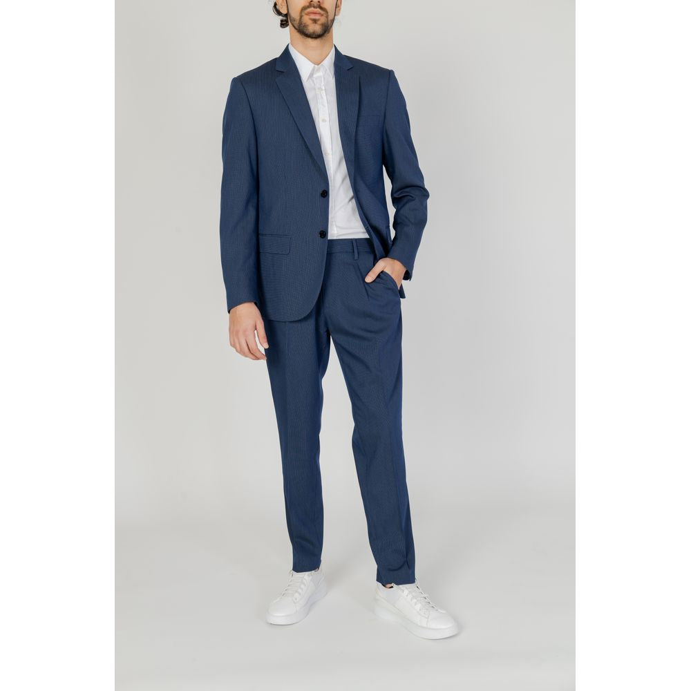 Antony Morato Blue Polyester Suit Antony Morato Light Gray