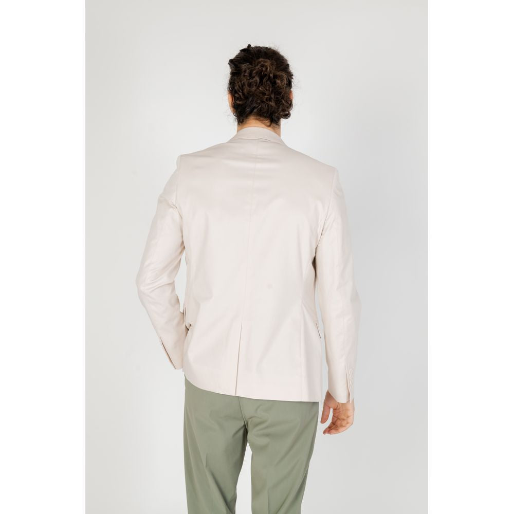 Antony Morato Cream Cotton Suit Antony Morato Light Gray