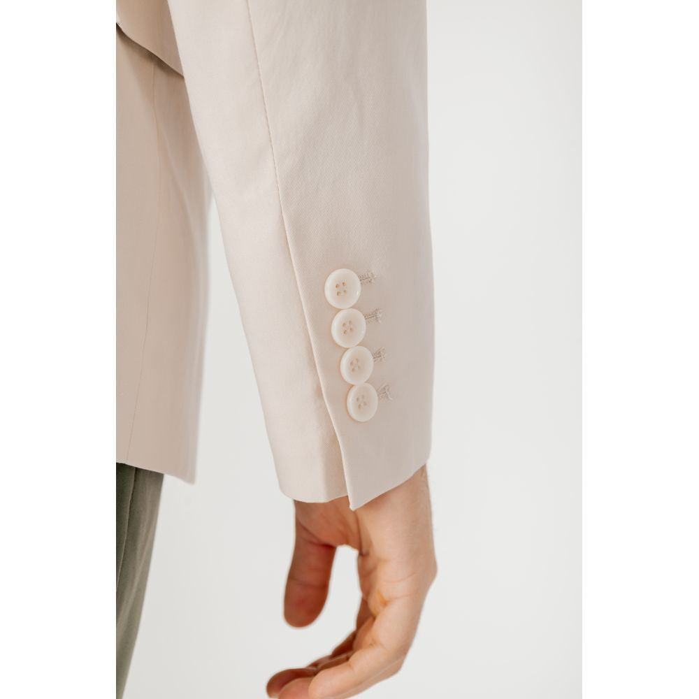 Antony Morato Cream Cotton Suit Antony Morato Light Gray