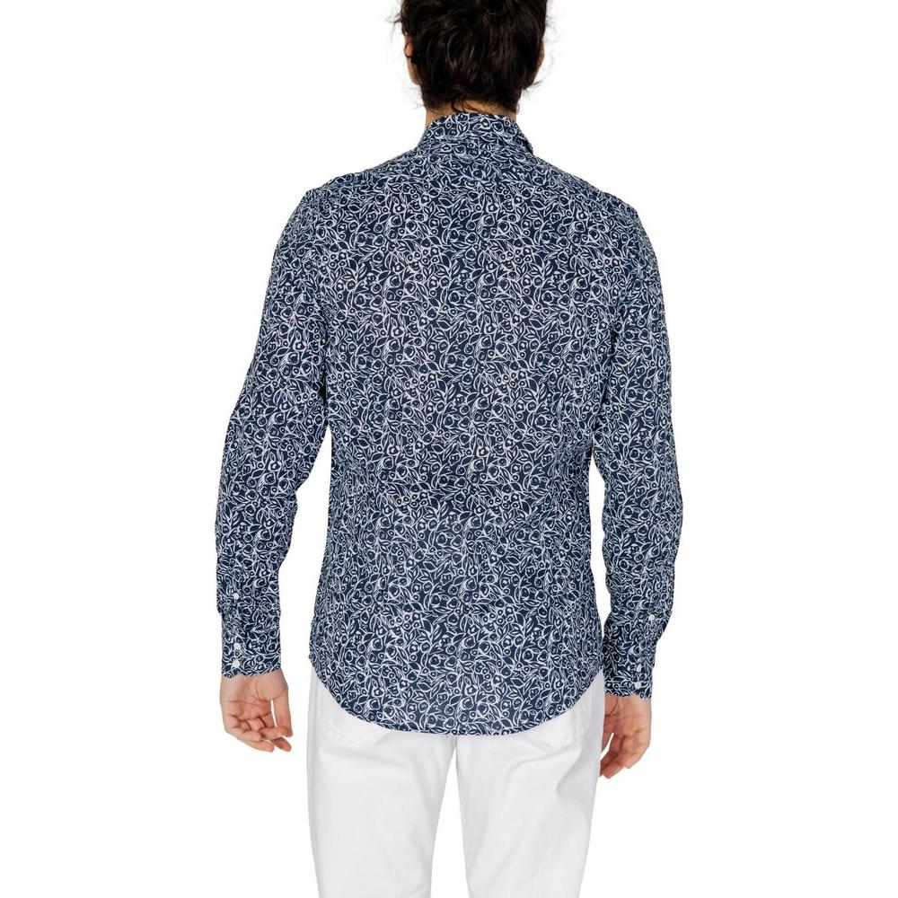 Antony Morato Blue Cotton Shirt Antony Morato Dark Slate Gray