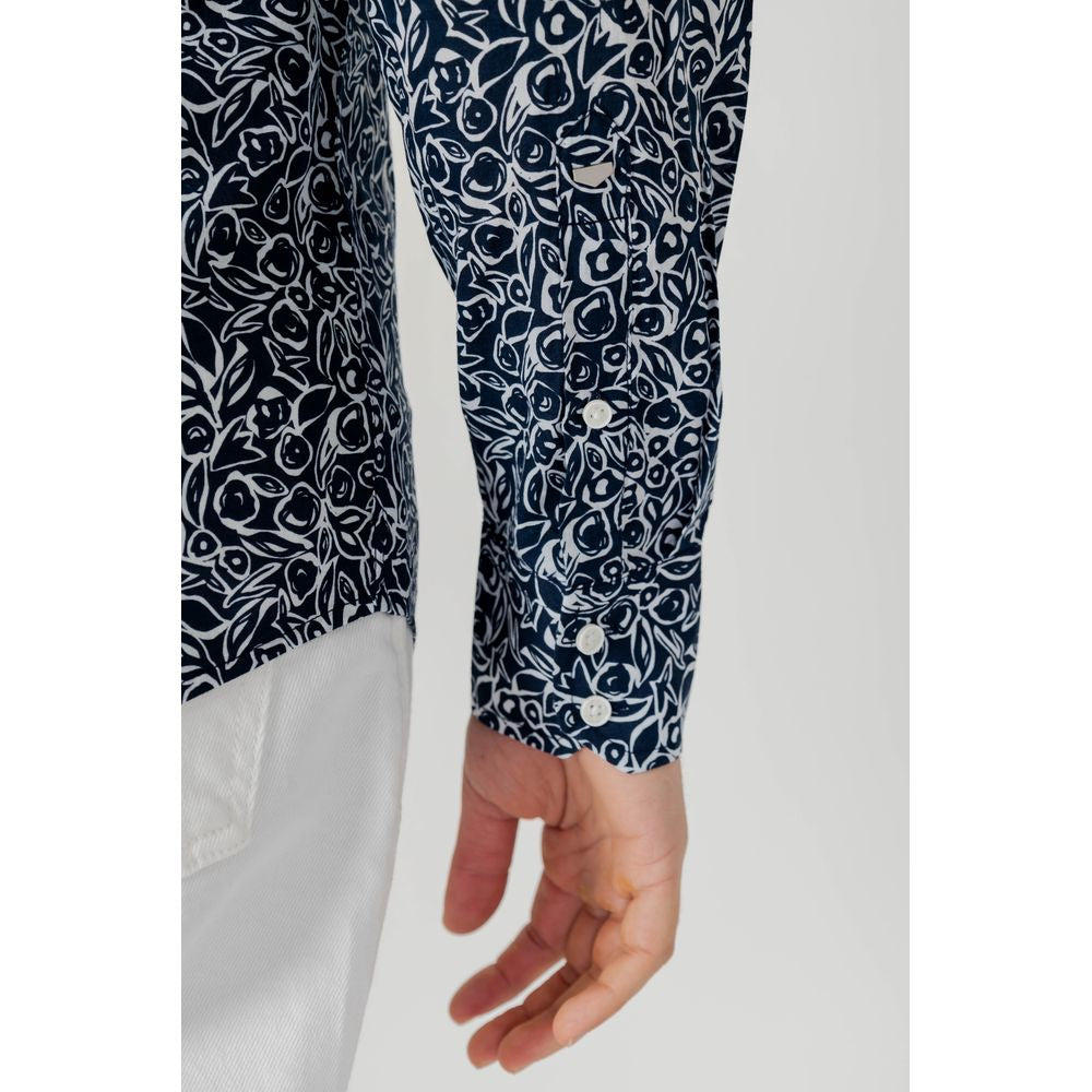 Antony Morato Blue Cotton Shirt Antony Morato Gray