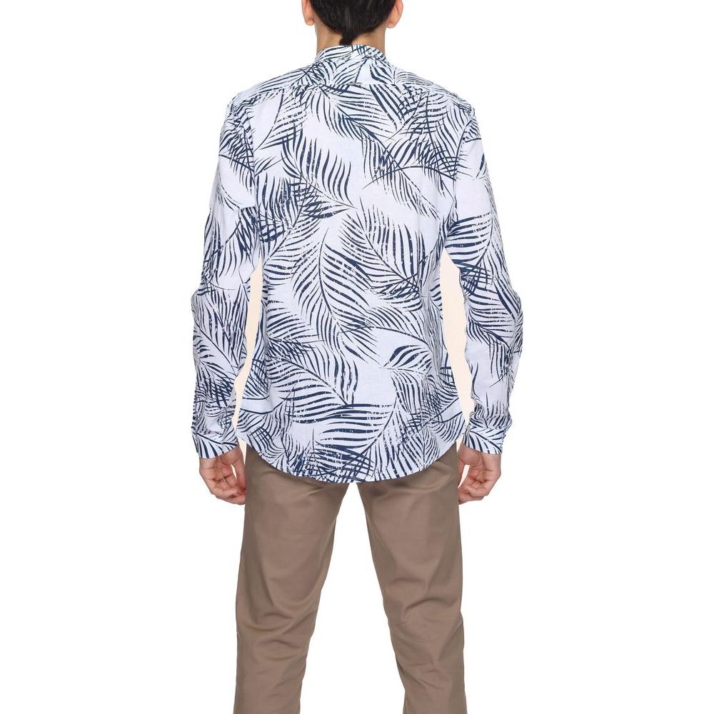 Antony Morato Blue Cotton Shirt Antony Morato Light Gray