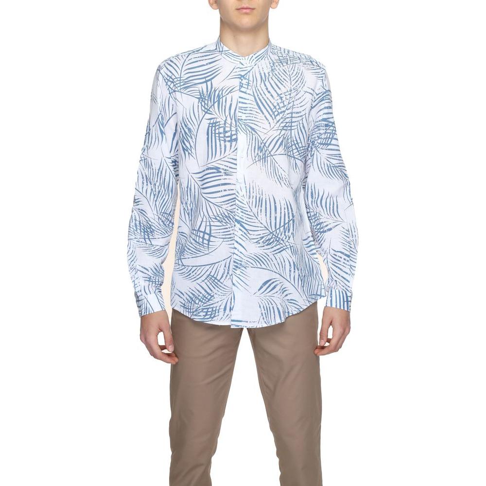 Antony Morato Blue Cotton Shirt Antony Morato Dim Gray