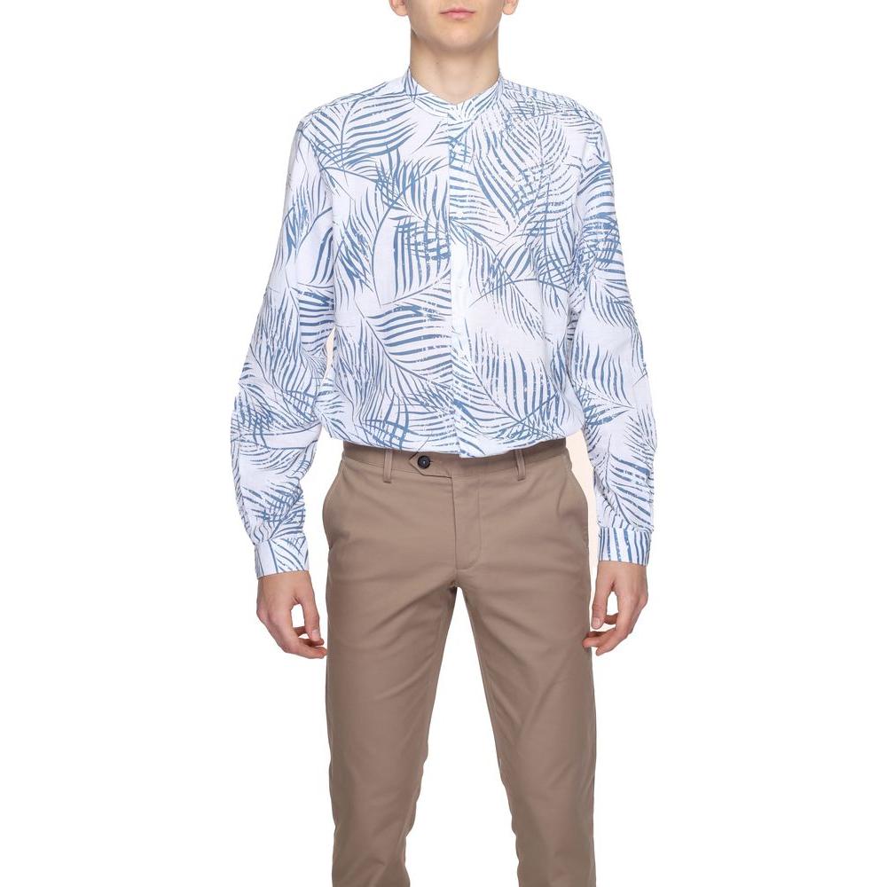Antony Morato Blue Cotton Shirt Antony Morato Rosy Brown