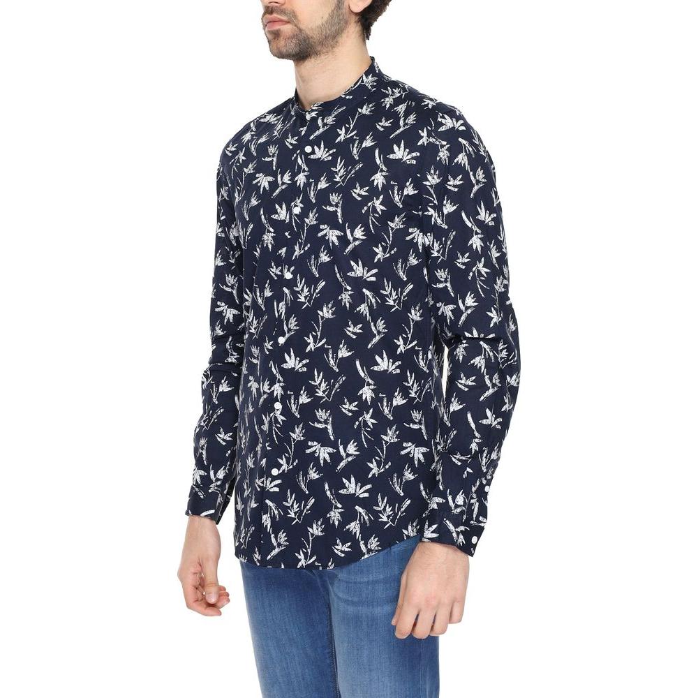 Antony Morato Blue Cotton Shirt Antony Morato Dark Slate Gray