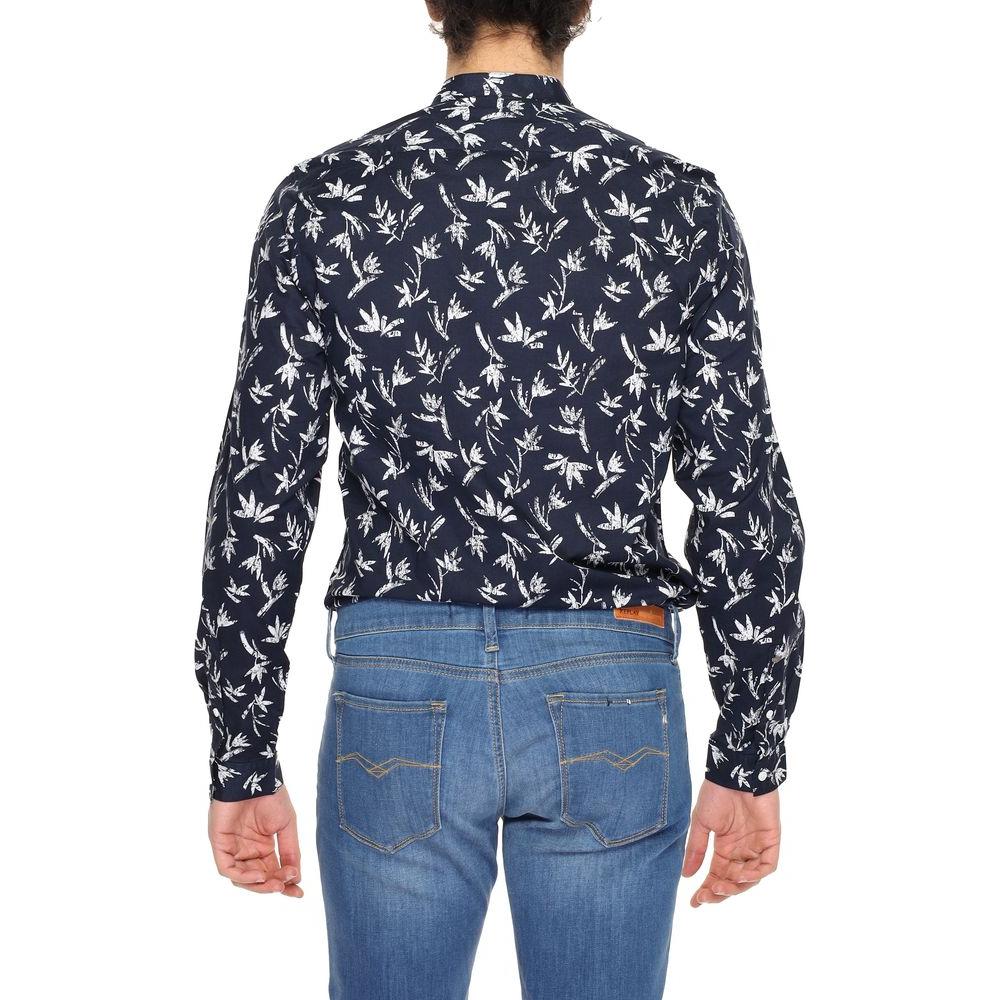 Antony Morato Blue Cotton Shirt Antony Morato Dark Slate Gray