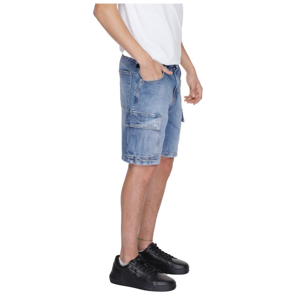 Antony Morato Blue Cotton Short Antony Morato Rosy Brown