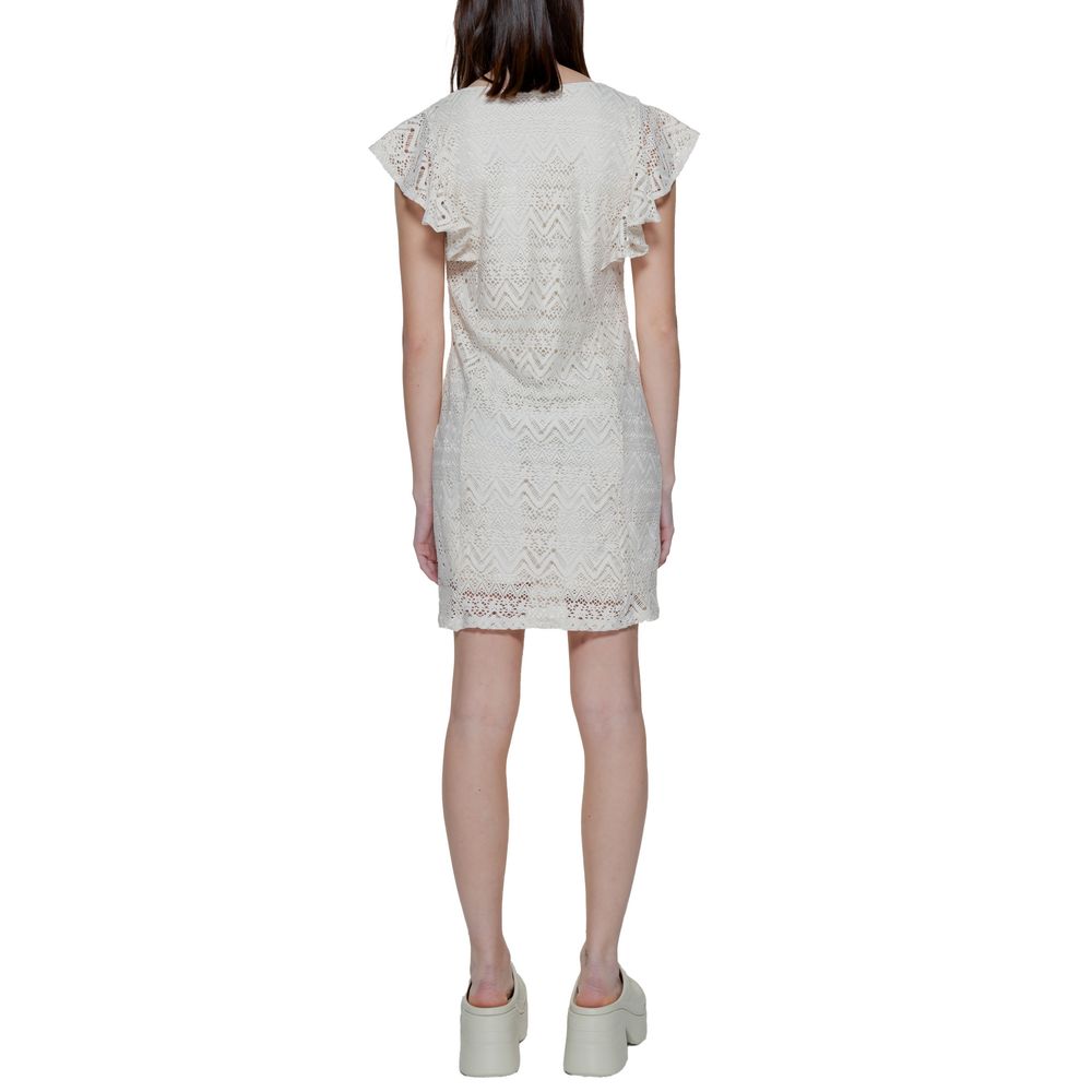 Vero Moda Beige Polyester Dress Vero Moda Gray
