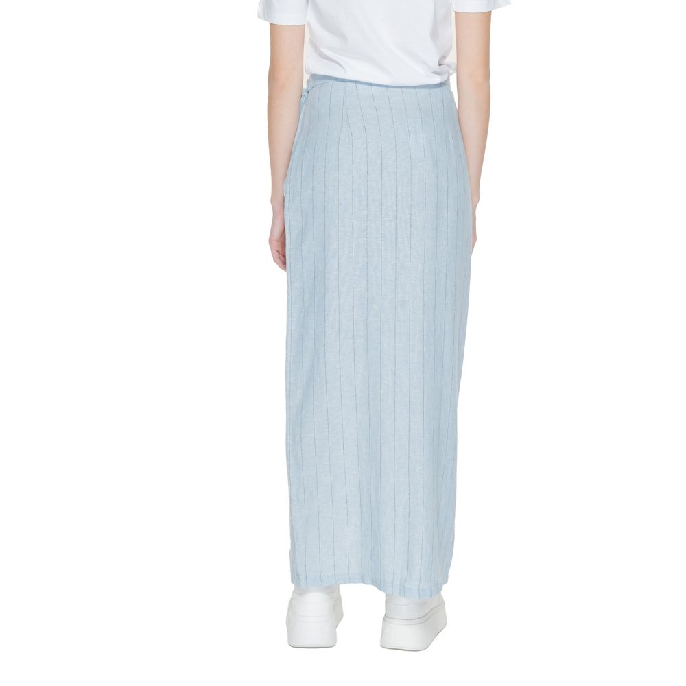 Vero Moda Light Blue Linen Skirt Vero Moda Light Gray