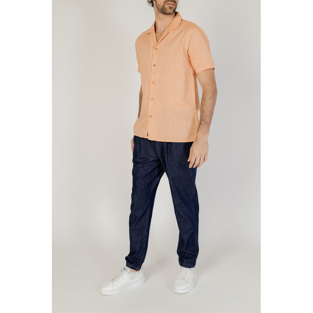 Hamaki-Ho Orange Linen Shirt Hamaki-Ho Light Gray